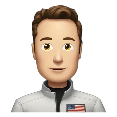 Elon musk in arocket sticker