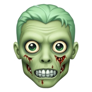 zombie with diamond grills sticker