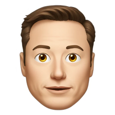 Elon Musk with a cat face sticker