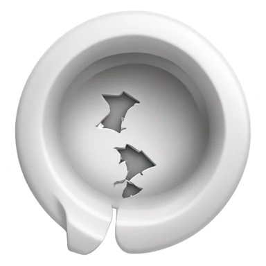 Broken toilet seat sticker