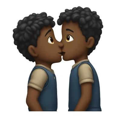 Two boys kissing  sticker