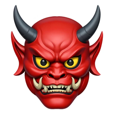 make an oni mask sticker
