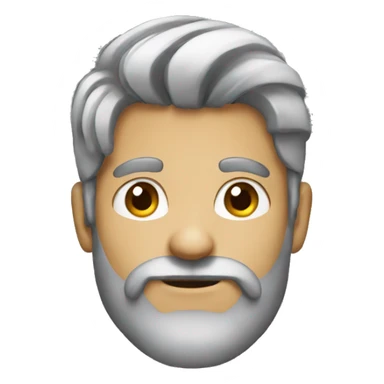 male portrait with beard with hair sticker