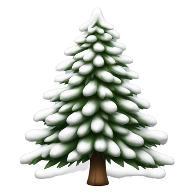  actual white fir christmas tree isolated.  sticker