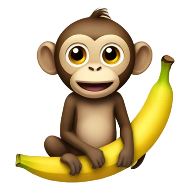 A monkey on a banana  sticker