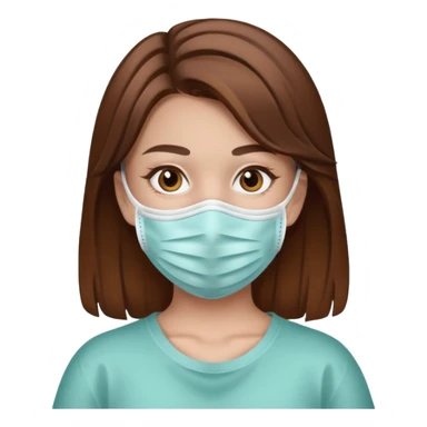 girl with face mask sticker