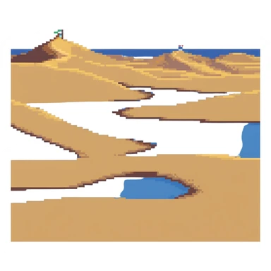 bright golden sand dunes with blue sky sticker