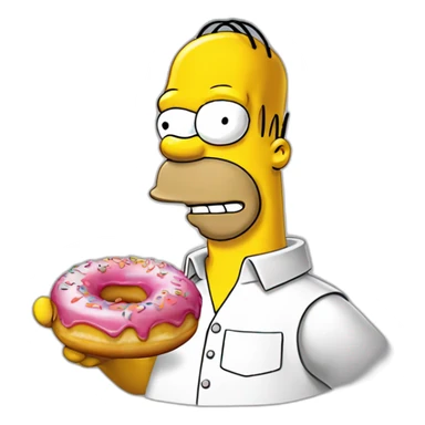 Homer simpson avec son donuts sticker