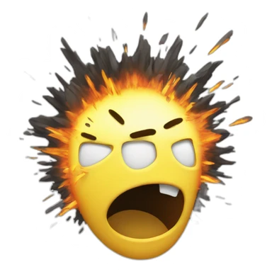 Exploding head sticker