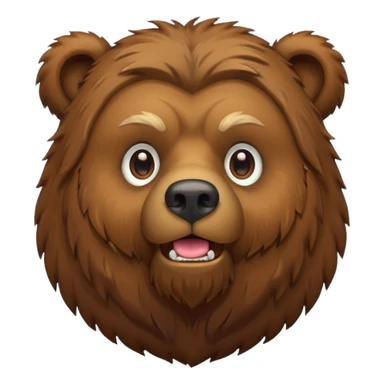 A grizley bear with an epic beard sticker