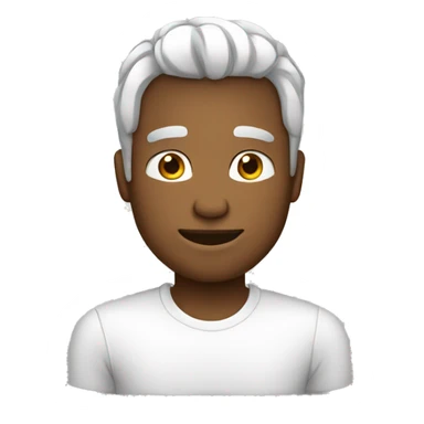 Homem no computador  branco sticker