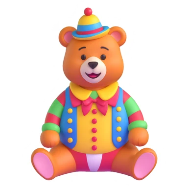 bear clown sticker