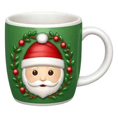 Coffee mug with detailed christmas  embellishment sticker