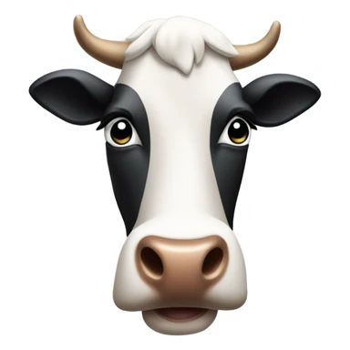 Evil cow with a bob haircut  sticker