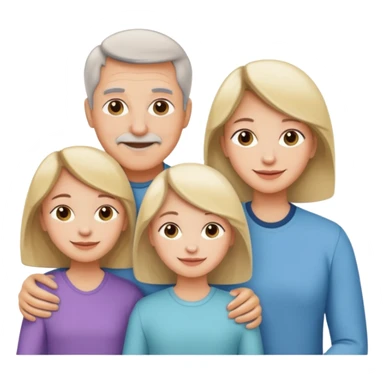 Familia : esposo , esposa , hija mayor , hija menor. sticker