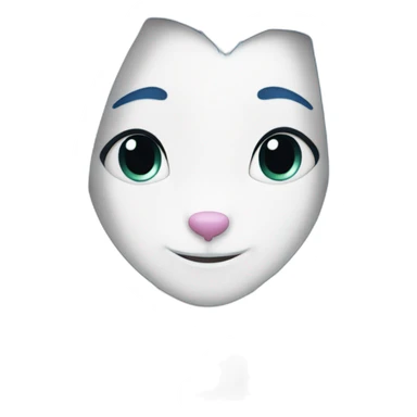 Male Anthro white rabbit with long dark blue hair sticker