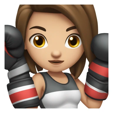 white brunette girl boxing sticker