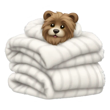 cozy white fluffy blanket sticker
