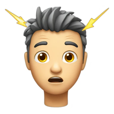 person-shocked-with-lightning sticker