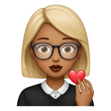 Kisses with glasses sticker