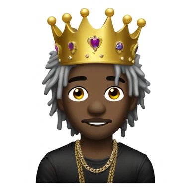 Lil uzi vert with a crown sticker