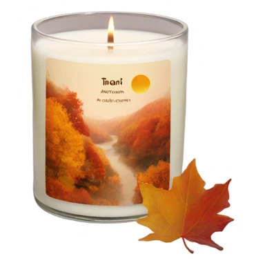 autumn vibe candle sticker