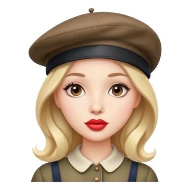 BEAUTIFUL GIRL WITH BIG LIPS AND FRENCH BARRET sticker