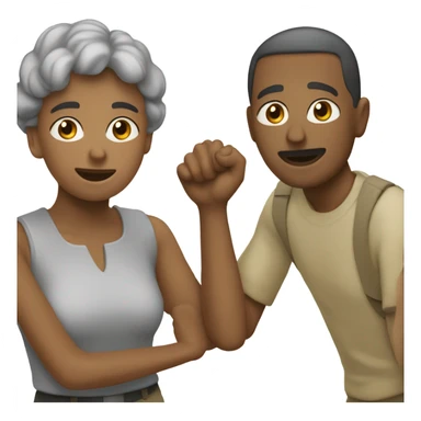 deux personnes qui se sert la main sticker