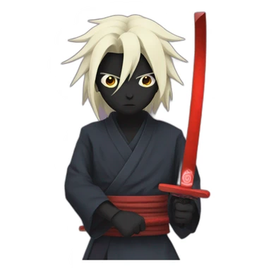 Uzumaki Madara use katana sticker