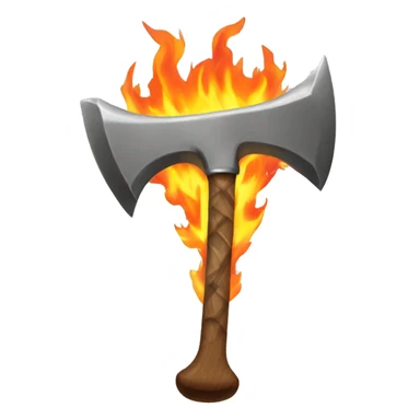  flaming Great axe sticker
