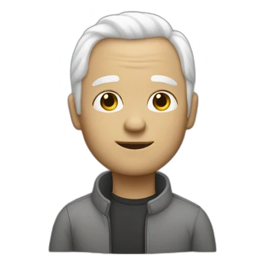 white-haired man without 1 leg sticker