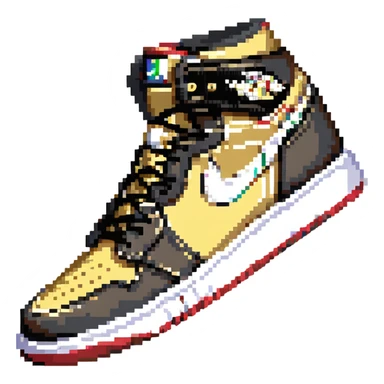 black and gold Jordan 1 sneaker sticker