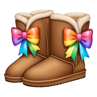 UGGs with rainbow bows sticker