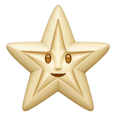 star carved from ivory sticker