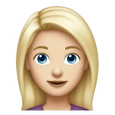 girl, 50 years old, blue eyes, blond hair, graphic artist sticker