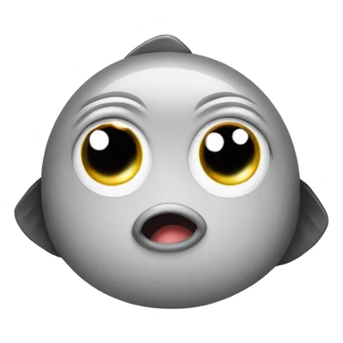 Round fish with wide set large eyes very cute  sticker