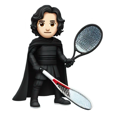 Kylo ren with tennis racket sticker