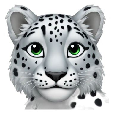 full body snow leopard sticker
