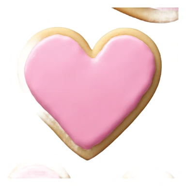 Heart shaped Sugar Cookie with pink frosting  sticker