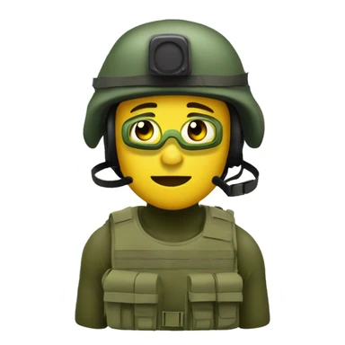 Soldier night vision goggles sticker
