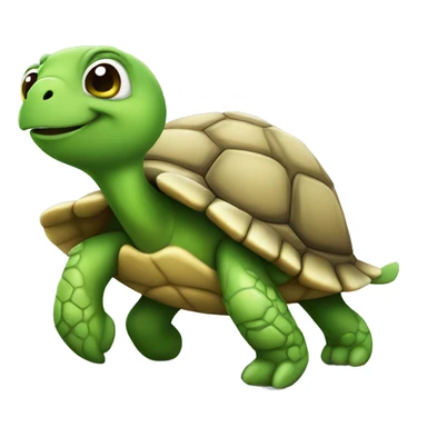 cute turtle walking sticker