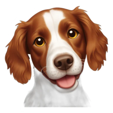 Brittany spaniel smiling sticker