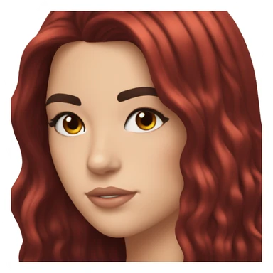 Dua lipa with red hair sticker
