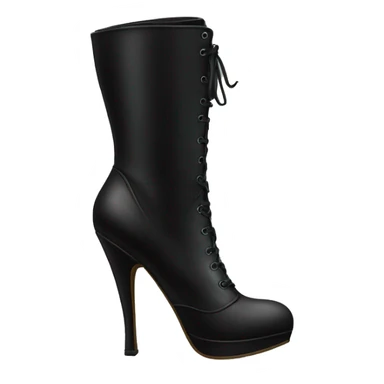 High heeled Black boots  sticker