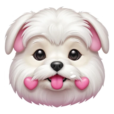 small maltese kissing sticker