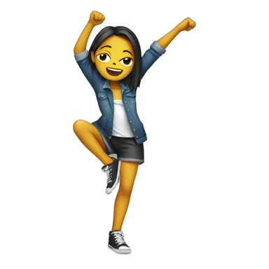 A Girl dabbing  sticker