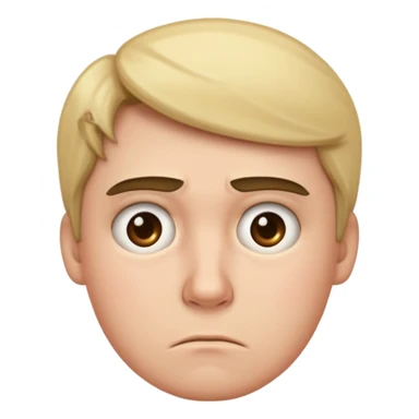 unamused face, slight frown sticker