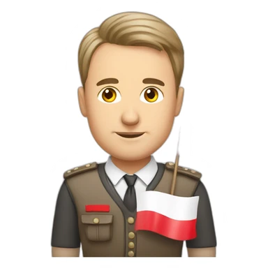 polish man with polish falg sticker