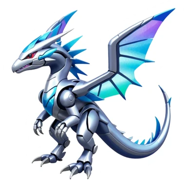 Shiny Exotic Colorful Epic Rare Futuristic Cyber-Latios-Kyurem-Dialga-Pokémon-Fakémon-creature sticker