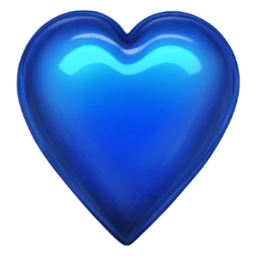 Neon glass cobalt heart  sticker